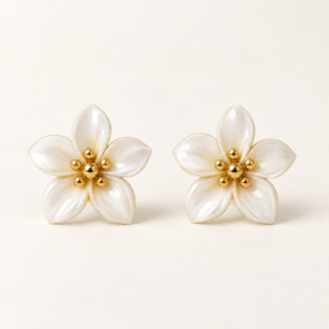 Boucles d'oreilles Fleur de Tiaré